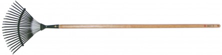 Metal fixed broom flat rod colour green - handle 120 cm